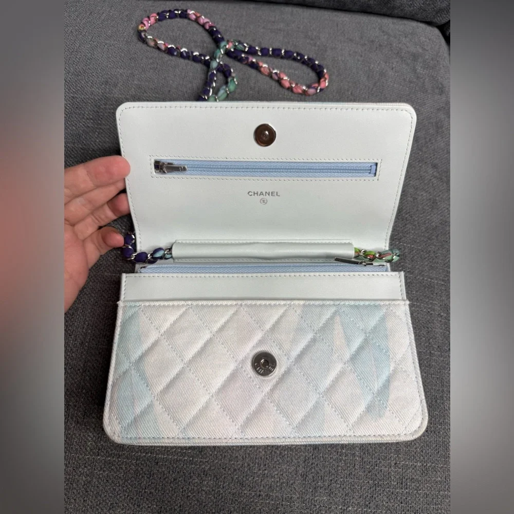 Chanel wallet on chain denim jungle crossbody bag